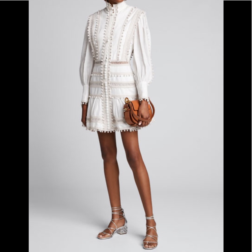 ZIMMERMANN Super Eight Corded Bauble Mini Dress